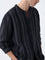 ETA Black Striped Relaxed-Fit Cotton Shirt