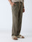 ETA Olive Relaxed-Fit Mid-Rise Cotton-Blend Trousers