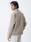 Ascot Beige Solid Relaxed-Fit Jacket