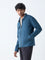 Ascot Teal Solid Relaxed-Fit Suede Jacket