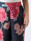 Diza Black Floral Pattern Pants