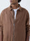 Ascot Khaki Solid Relaxed-Fit Linen Jacket