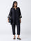 Diza Black Embroidered Tunic