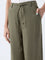 Bombay Paisley Olive Cotton-Blend Pants