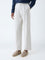 Ascot Beige Relaxed-Fit Mid-Rise Cotton-Blend Trousers