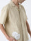 ETA Taupe Embroidered Relaxed-Fit Cotton-Blend Shirt