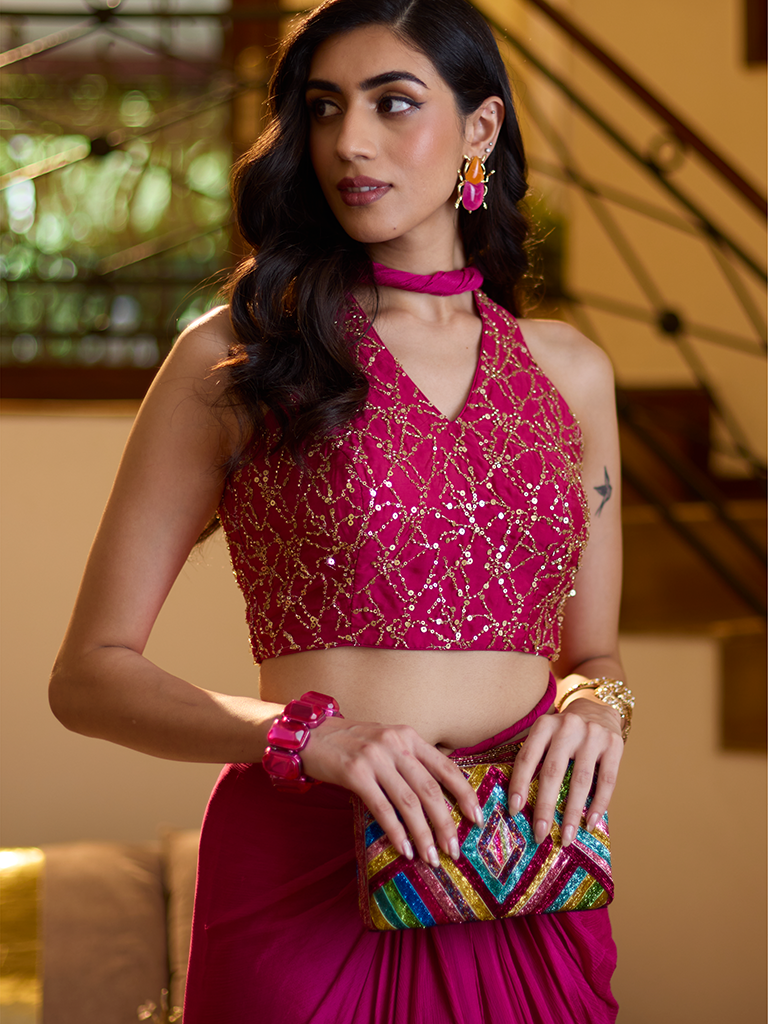 Embroidered Pink Blouse