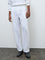 Ascot White Relaxed-Fit Mid-Rise Linen Trousers