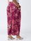 Diza Plum Floral Pattern Palazzos