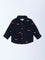 HOP Baby Navy Embroidered Corduroy Shirt