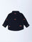 HOP Baby Navy Embroidered Corduroy Shirt