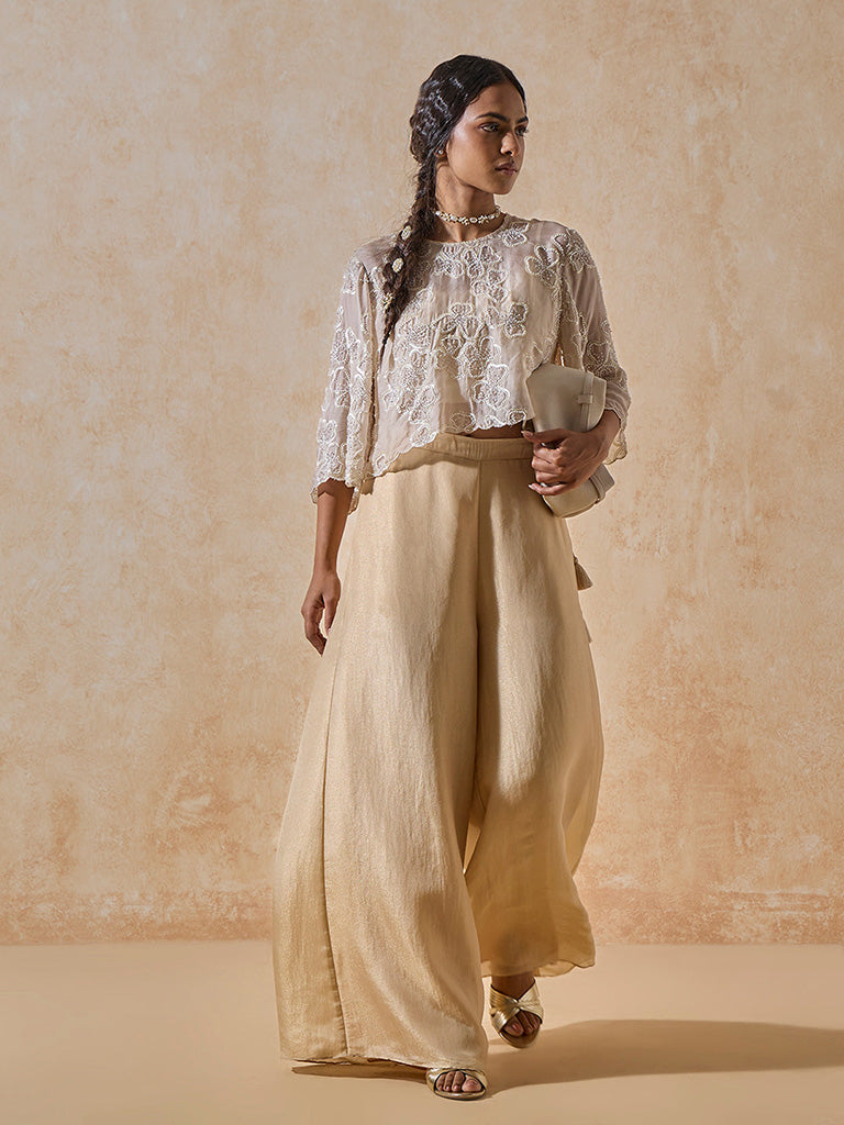 Bead Detailed Ivory Top