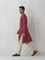 Embroidered Maroon Long Kurta