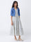 Bombay Paisley Blue Cotton Tiered Dress with Jacket