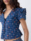 Bombay Paisley Blue Printed Cotton Top