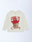 HOP Kids Boys Off-White Printed Cotton T-Shirt