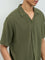 ETA Olive Textured Relaxed-Fit Cotton Shirt