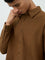 ETA Brown Textured Relaxed-Fit Cotton Shirt