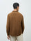 ETA Brown Textured Relaxed-Fit Cotton Shirt