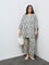 Diza Light Taupe Botanical Printed Pants