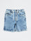HOP Kids Boys Blue Faded Mid-Rise Denim Shorts