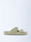 LUNA BLU Green Dual-Buckled Slip-On Sandals