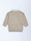 HOP Baby Boys Brown Knit-Textured Cotton Sweater