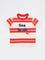 HOP Kids Boys Red Striped Cotton T-Shirt