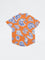 HOP Kids Boys Orange Printed Cotton Shirt