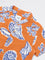 HOP Kids Boys Orange Printed Cotton Shirt