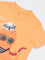 HOP Kids Boys Orange Animal Pattern Cotton T-Shirt