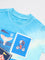HOP Kids Boys Blue Tie-Dye Design Cotton T-Shirt