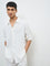 ETA White Textured Relaxed-Fit Cotton Shirt