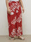 Diza Red Botanical Printed Palazzos