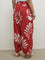 Diza Red Botanical Printed Palazzos