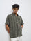 ETA Olive Striped Relaxed-Fit Cotton Shirt