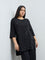 Diza Black Embellished High-Low Tunic