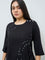 Diza Black Embellished High-Low Tunic