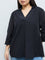 Gia Black Solid Blouse