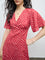 Bombay Paisley Red Striped Cotton A-Line Dress