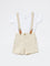 HOP Baby Boys White Cotton T-Shirt, Shorts and Suspender