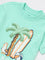 HOP Kids Boys Sea Green Printed Cotton T-Shirt