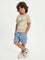 HOP Kids Boys Taupe Printed Cotton T-Shirt