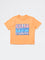 HOP Kids Boys Orange Text-Printed Cotton T-Shirt