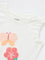 HOP Kids Girls Off White Embroidered Cotton Top
