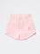 HOP Kids Girls Pink Tropical-Inspired High-Rise Cotton Shorts
