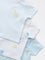 HOP Baby Boys Blue Printed Cotton T-Shirt - Pack of 3