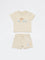 HOP Baby Boys Light Taupe Printed Cotton T-Shirt and Shorts Set