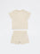 HOP Baby Boys Light Taupe Printed Cotton T-Shirt and Shorts Set