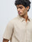 ETA Beige Striped Relaxed-Fit Cotton Shirt